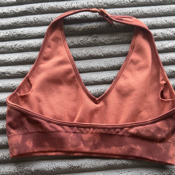 Darc Sport Everson Seamless Halter Bra - Canyon Rust Marble - S/M - Picture 2 of 7